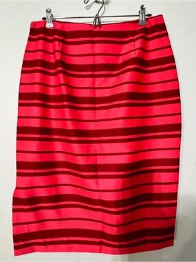 Banana Republic Red Striped Pencil Skirt A0036 NWT
